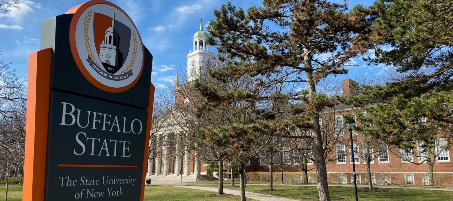 Buffalo State University sign